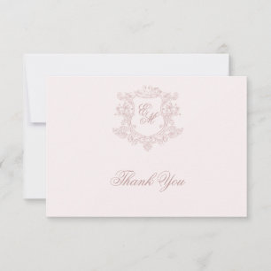 Tarjeta De Agradecimiento jardín floral victoriano de lujo
