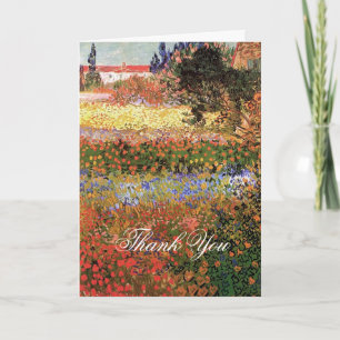 Tarjeta De Agradecimiento Jardín Florido, Vincent Van Gogh. Gracias