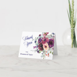Tarjeta De Agradecimiento Jardín Splash Boda floral moderno