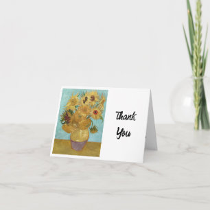 Tarjeta De Agradecimiento Jarrón con doce girasoles de Vincent van Gogh