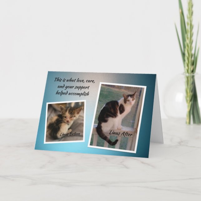 Tarjeta De Agradecimiento JCAPL Linus Gracias (Anverso)