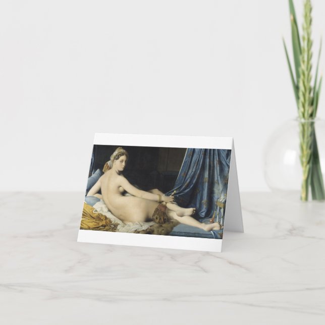 Tarjeta De Agradecimiento Jean-Auguste-Dominique Ingres-La Grande Odalisque (Anverso)