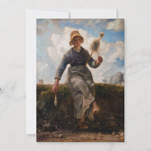 Tarjeta De Agradecimiento Jean-Francois Millet - El Chica Spinner