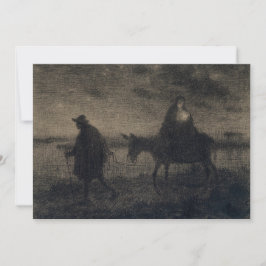 Tarjeta De Agradecimiento Jean-Francois Millet - El Vuelo A Egipto