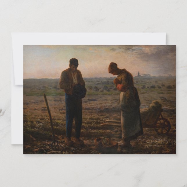 Tarjeta De Agradecimiento Jean-Francois Millet - The Angelus (Anverso)