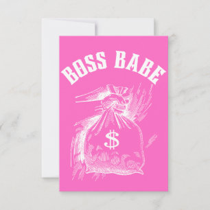 Tarjeta De Agradecimiento Jefa Babe
