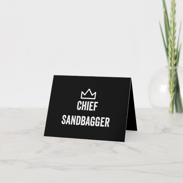Tarjeta De Agradecimiento Jefe Sandbagger Golf Meme Bjj Chess Sandbag (Anverso)
