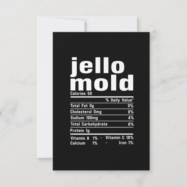Tarjeta De Agradecimiento Jello Mold Nutrition Hacts Familia Mateo Christm (Anverso)