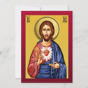 Tarjeta De Agradecimiento Jesucristo hijo de Dios nuevo rojo