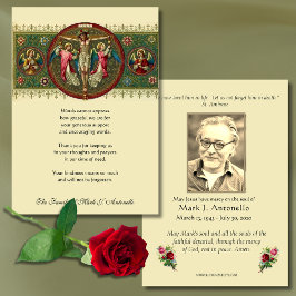 Tarjeta De Agradecimiento Jesús Angels Sympathy Funeral Católico