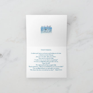Tarjeta De Agradecimiento Jesús calma el mar