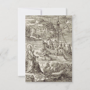 Tarjeta De Agradecimiento Jesús caminando sobre el agua