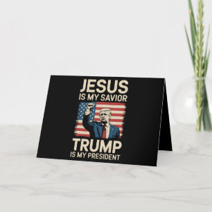 Tarjeta De Agradecimiento Jesús Es Mi Salvador Trump Es Mi Presidente 47 EEU