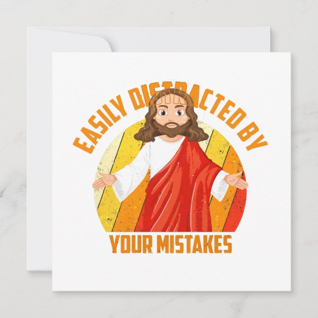 Tarjeta De Agradecimiento Jesús gracioso (Anverso)