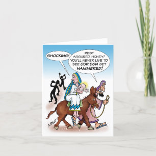 Tarjeta De Agradecimiento Jesús "Hammered" -