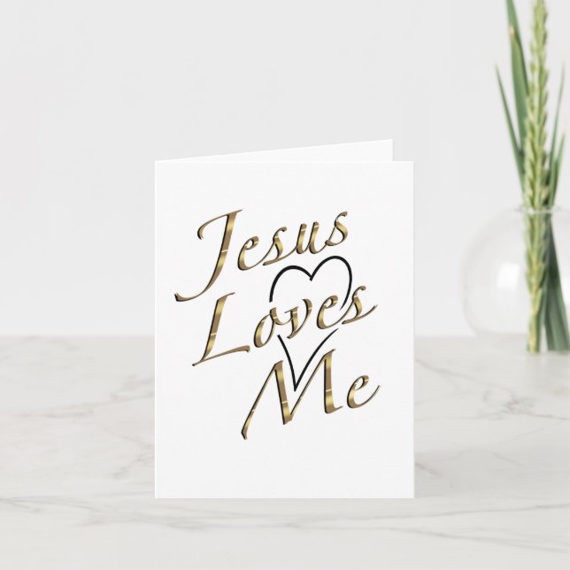 Tarjeta De Agradecimiento Jesús Me Ama 2 (Anverso)