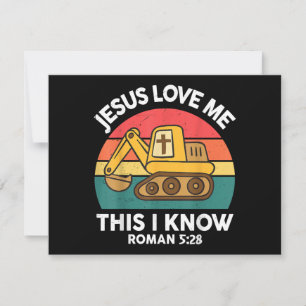 Tarjeta De Agradecimiento Jesús Me Ama Esto Lo Conozco Excavador Cristiano