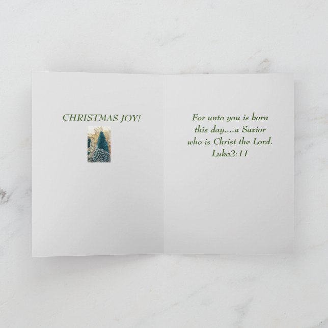 Tarjeta De Agradecimiento Jesús nace religioso Navidad Luke Navidades CARTA (Interior)