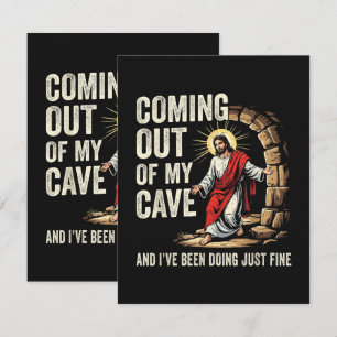Tarjeta De Agradecimiento Jesús saliendo de mi cueva