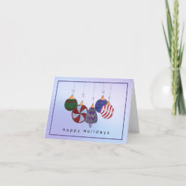 Tarjeta De Agradecimiento Jewel-Tone Doodle Ornaments Holiday Card