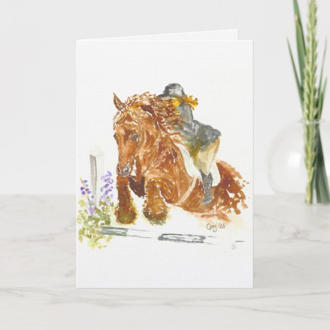 Tarjeta De Agradecimiento Jinete Gitano (Anverso)
