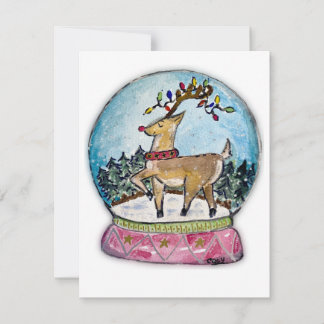 Tarjeta De Agradecimiento Jingle All Way Rudolph Navidades Card