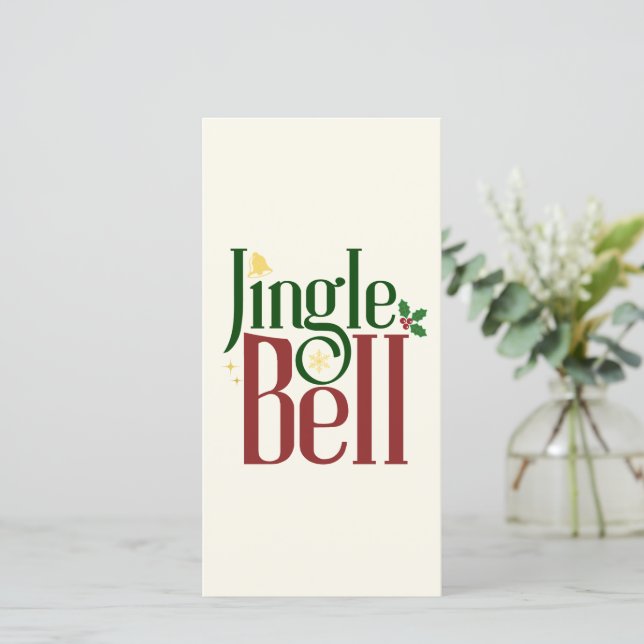 Tarjeta De Agradecimiento Jingle Bell (Anverso de pie)
