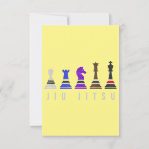Tarjeta De Agradecimiento jiu jitsu    entrenando ajedrez, regalo bjj con te