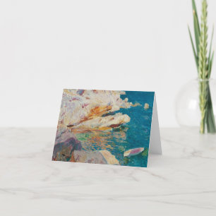 Tarjeta De Agradecimiento Joaquín Sorolla Y Bastida - Rocas En Javea.