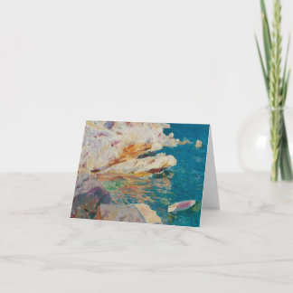 Tarjeta De Agradecimiento Joaquín Sorolla Y Bastida - Rocas En Javea.