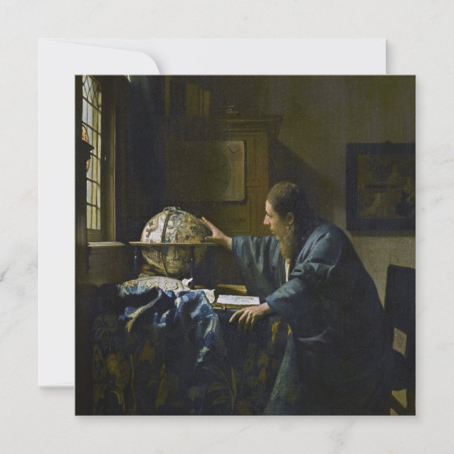 Tarjeta De Agradecimiento Johannes Vermeer - El astrónomo (Anverso)