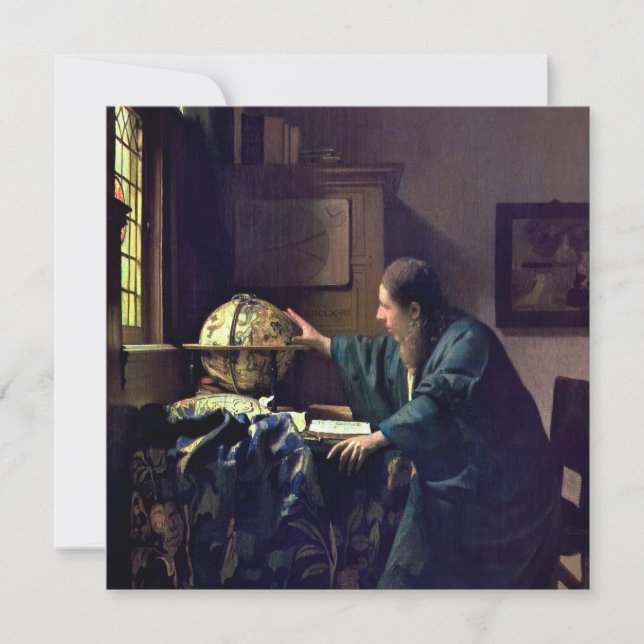 Tarjeta De Agradecimiento Johannes Vermeer - El astrónomo (Anverso)