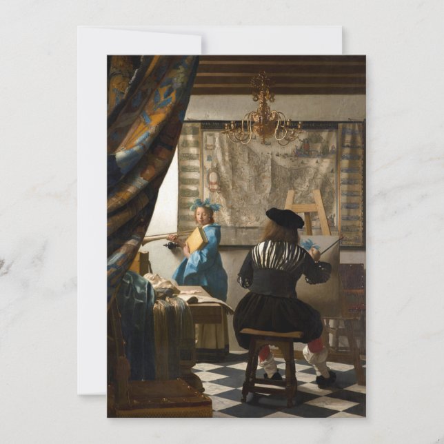 Tarjeta De Agradecimiento Johannes Vermeer - La historia de la pintura (Anverso)