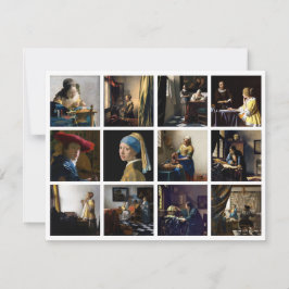 Tarjeta De Agradecimiento Johannes Vermeer - Masterpieces Grid