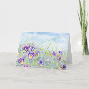 Tarjeta De Agradecimiento Johnny-Jump-Ups Blank Notecard