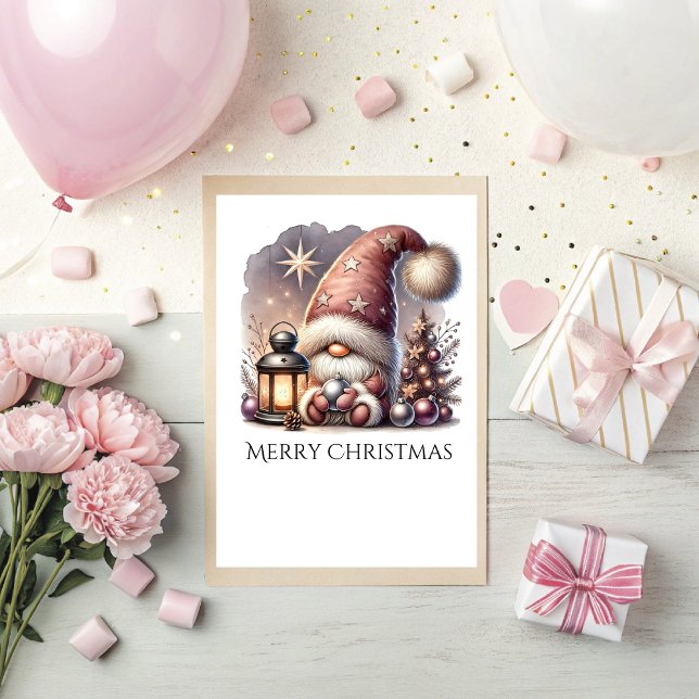 Tarjeta De Agradecimiento Jolly Little Gnome Christmas Card (Jolly Little Gnome Christmas Card. )