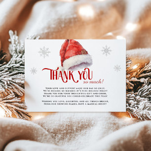 Tarjeta De Agradecimiento Jolly Santa Diaper Raffle Baby Shower