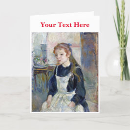 Tarjeta De Agradecimiento Joven Chica con un auron de Berthe Morisot