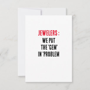 Tarjeta De Agradecimiento Joyas: Ponemos la 'joya' en 'problema
