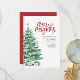 Tarjeta De Agradecimiento Joyful Minimalist Holiday 