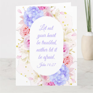 Tarjeta De Agradecimiento Juan 14:27 No Te Preocupes El Corazón - Mujeres