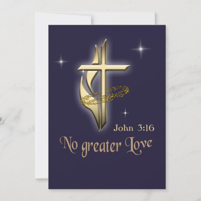 Tarjeta De Agradecimiento Juan 3:16 (Anverso)