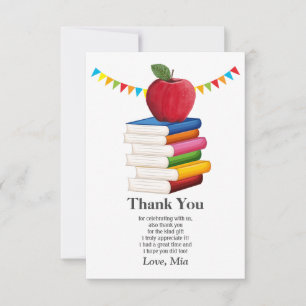 Tarjeta De Agradecimiento jubilación de maestros, Apple, maestro jubilándose