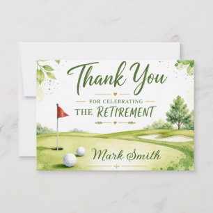 Tarjeta De Agradecimiento Jubilación Golf