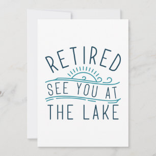 Tarjeta De Agradecimiento Jubilado Nos vemos en el lago