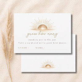 Tarjeta De Agradecimiento Juego de Baby Shower Boho Sunshine Adivina Cuántas