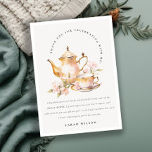 Juego de té floral en oro rosa para fiesta de té e