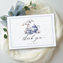 Juego de té orquídea azul Hampton Toile pareja de