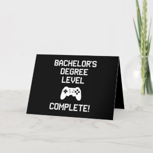 Tarjeta De Agradecimiento Jugador de Juegos Completo a Nivel de Licenciatura
