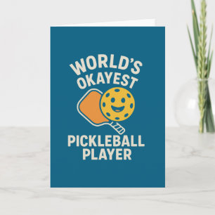 Tarjeta De Agradecimiento Jugador de Pickleball Más o Menos del Mundo